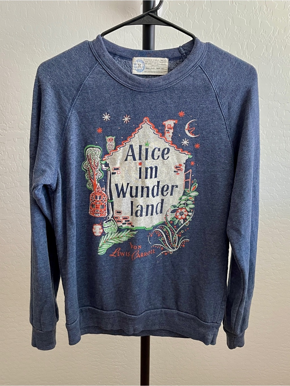 Alice in Wonderland Out of Print Gray Graphic Print Sweatshirt